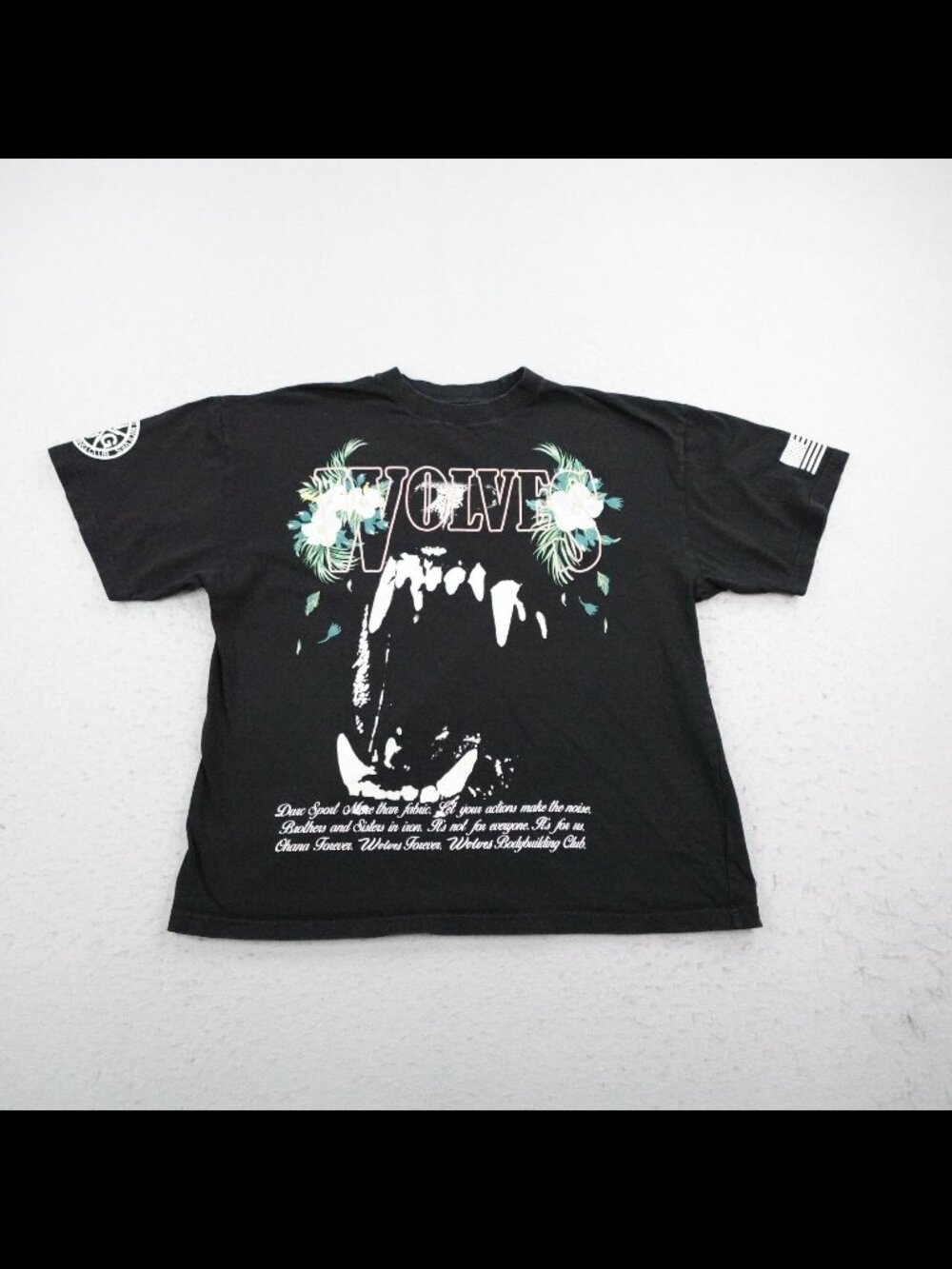 Darc Sport Shirt Mens Large Black Island Blood Thirsty Limited Wolves Athletic